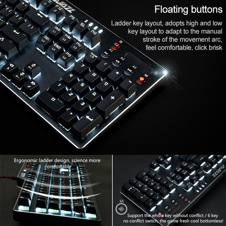 Ajazz AK35I Multimedia Knob Gaming Backlight Alloy Machinery Keyboard (Black Tea Axis) - Wired Keyboard by Ajazz | Online Shopping UK | buy2fix