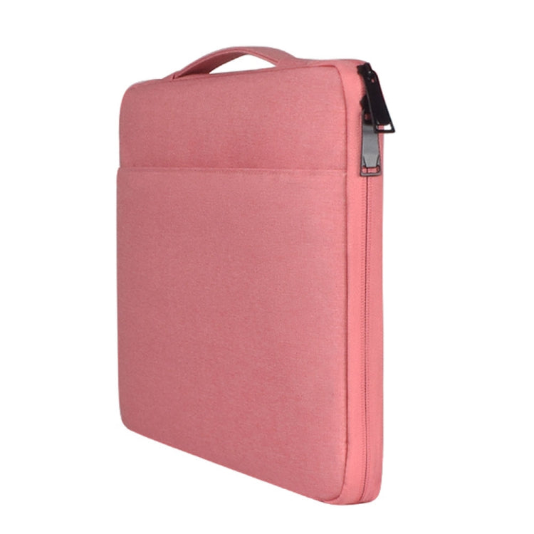 15.4 inch Fashion Casual Polyester + Nylon Laptop Handbag Briefcase Notebook Cover Case, For Macbook, Samsung, Lenovo, Xiaomi, Sony, DELL, CHUWI, ASUS, HP (Pink) - 15 inch by buy2fix | Online Shopping UK | buy2fix