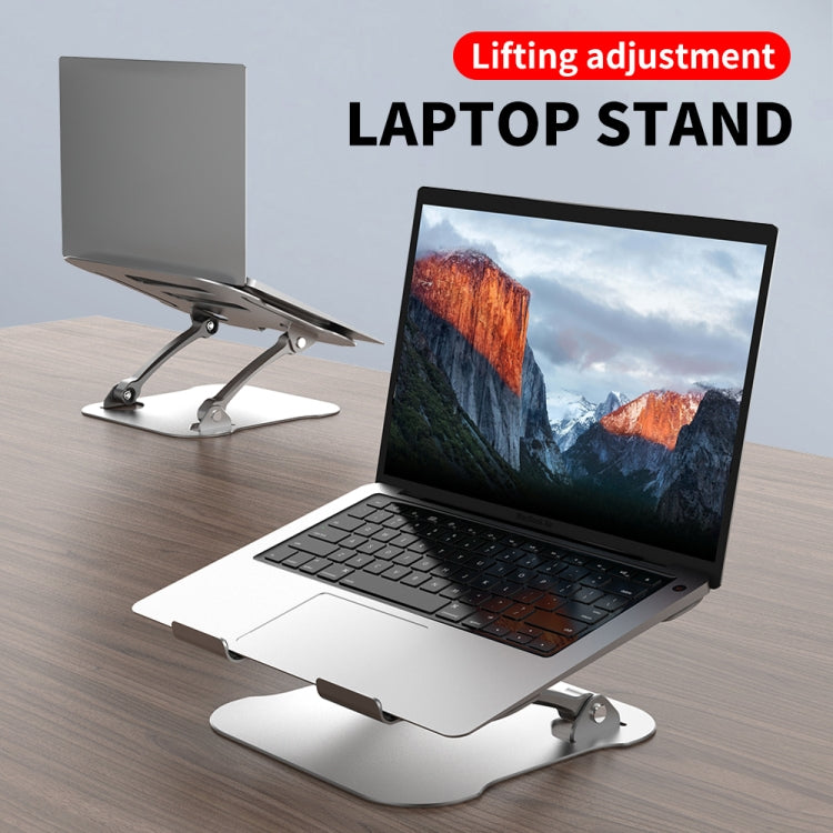 R-JUST Lifting Adjustable Laptop Stand(Silver) - MacBook Holder by R-JUST | Online Shopping UK | buy2fix