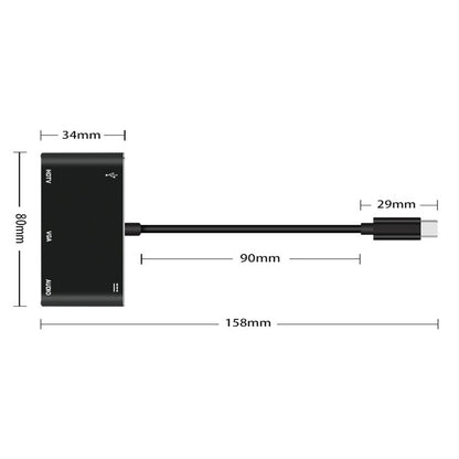 USB-C / Type-C to HDMI /VGA /USB 3.0 /PD Converter -  by buy2fix | Online Shopping UK | buy2fix