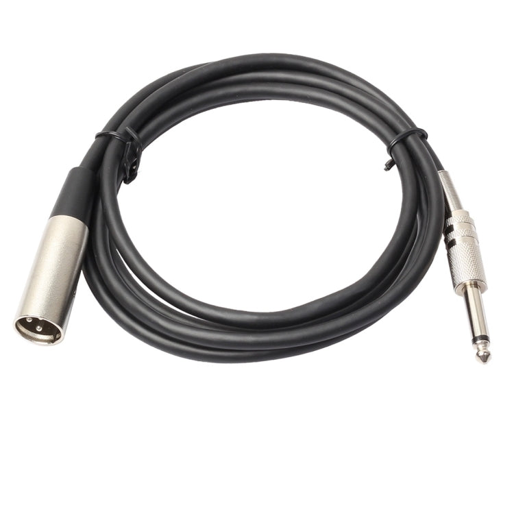 1.8m XLR 3-Pin Male to 1/4 inch (6.35mm) Mono Shielded Microphone Audio Cord Cable - Consumer Electronics by buy2fix | Online Shopping UK | buy2fix