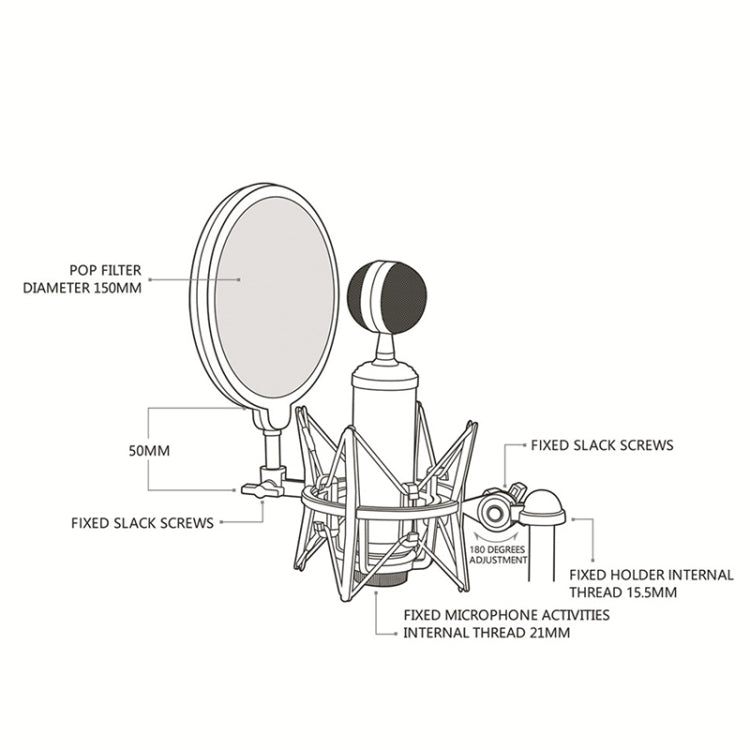 SH-101 Live Microphone ABS Shockproof Bracket (Black) - Consumer Electronics by buy2fix | Online Shopping UK | buy2fix