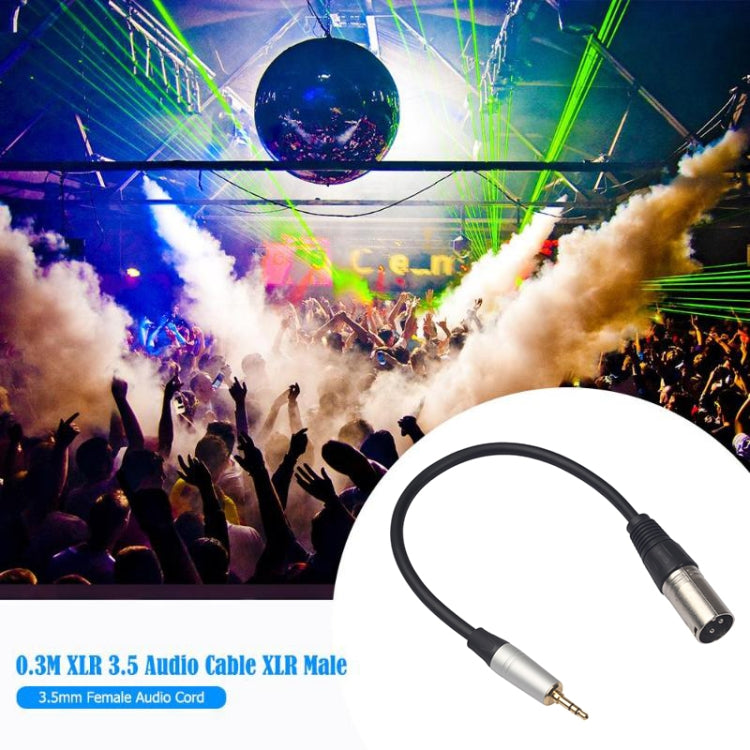 TC210KM173 3.5mm Male to XLR Male Audio Cable, Length: 0.3m - Consumer Electronics by buy2fix | Online Shopping UK | buy2fix