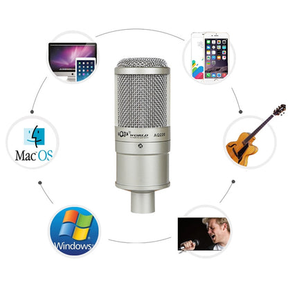 AQ-220 K Song Live Recording Noise Reduction Capacitor Microphone - Consumer Electronics by buy2fix | Online Shopping UK | buy2fix