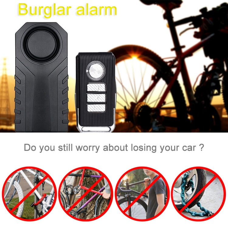 KS-SF22R IP55 Waterproof Wireless 113dB Vibration Burglar Sensor Alarm with Remote Control for Vehicle / Bicycle / Electric Bicycle - Security Alarm System by buy2fix | Online Shopping UK | buy2fix