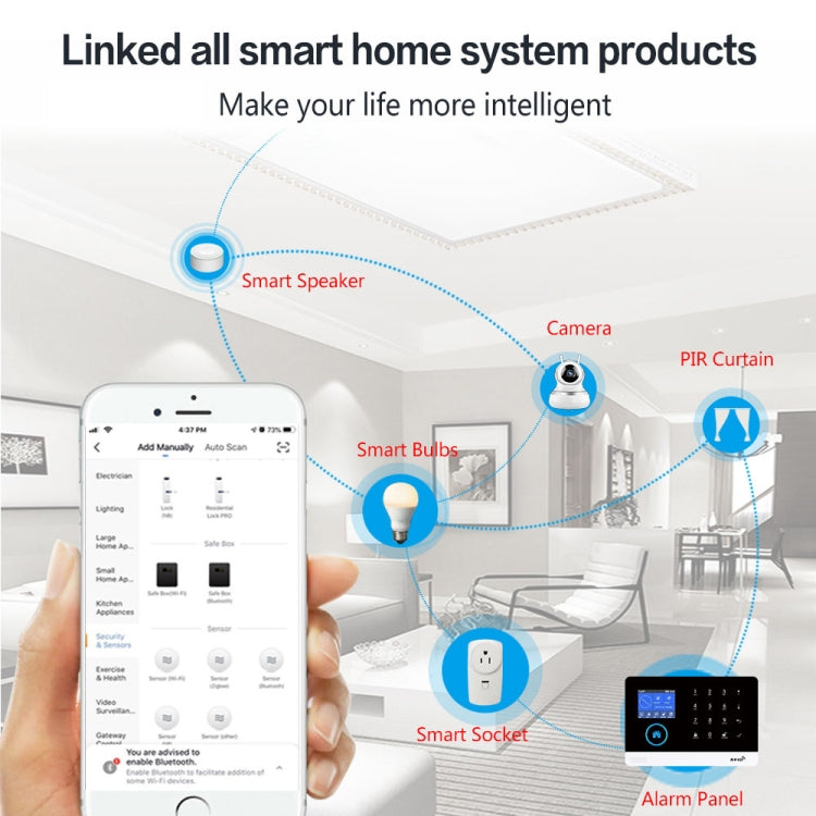 PG-103-GSM WiFi + GSM Touch Screen Intelligent Alarm System - Security by buy2fix | Online Shopping UK | buy2fix