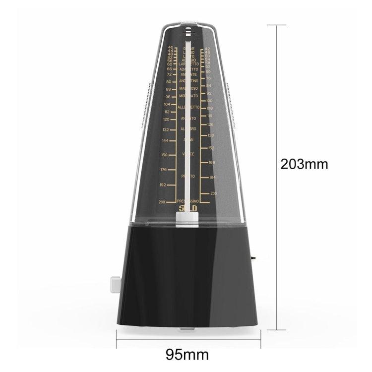 Piano Guitar Drum Violin Zither Universal Mechanical Metronome, Classic Version(Black) - Stringed Instruments by buy2fix | Online Shopping UK | buy2fix