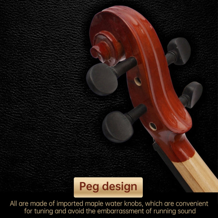 4/4 Full Size Acoustic Violin Handmade Solid Wood Violin - Stringed Instruments by buy2fix | Online Shopping UK | buy2fix