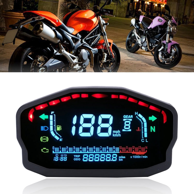 Speedpark Universal Motorcycle Modified LCD Speedometer Digital Backlight Odometer - In Car by Speedpark | Online Shopping UK | buy2fix