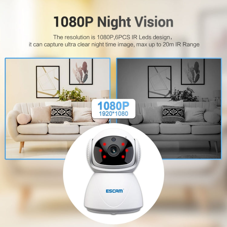 ESCAM PT201 HD 1080P Dual-band WiFi IP Camera, Support Night Vision / Motion Detection / Auto Tracking / TF Card / Two-way Audio, US Plug - Security by ESCAM | Online Shopping UK | buy2fix