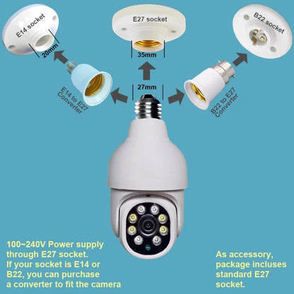 DP19 Smart WiFi HD Outdoor Network Light Bulb Camera, Support Infrared Night Vision & Motion Detection & TF Card - Security by buy2fix | Online Shopping UK | buy2fix