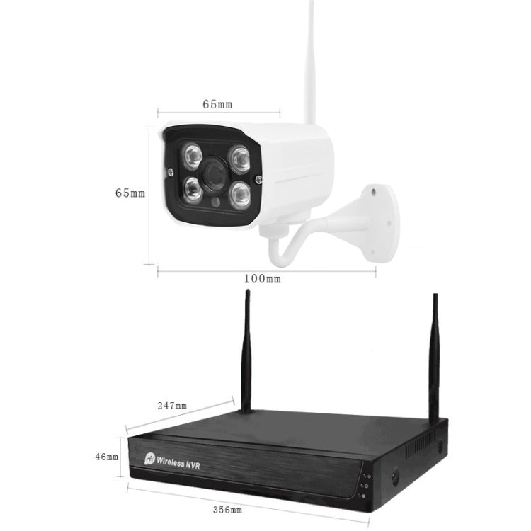 H105 1080P HD 4-ways Wiring-free Wireless Camera NVR Kit - Security by buy2fix | Online Shopping UK | buy2fix