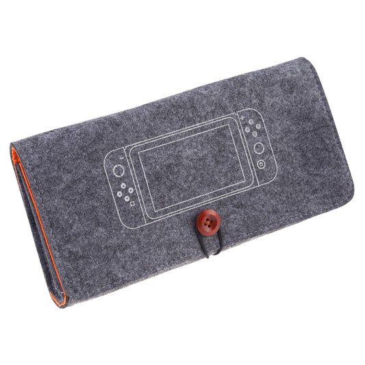 Portable Soft Felt Handbag Storage Protective Bag for Nintendo Switch(Dark Gray) - Bags by buy2fix | Online Shopping UK | buy2fix