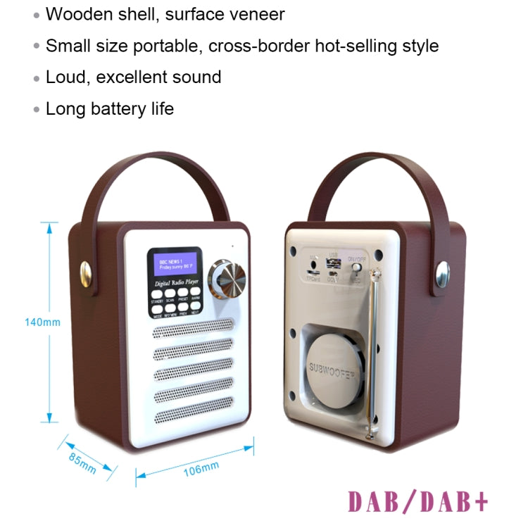 DAB-H6 Portable Multifunctional DAB Digital Radio, Support Bluetooth, TF Card, U Disk, MP3 - Consumer Electronics by buy2fix | Online Shopping UK | buy2fix