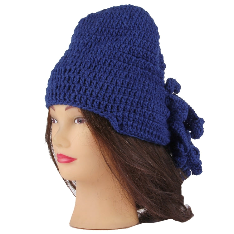 Amurleopard Unisex Barbarian Knit Beanie Octopus Tentacle Cap Winter Warm Face Mask Crochet Hat(Dark Blue) - Protective Helmet & Masks by buy2fix | Online Shopping UK | buy2fix