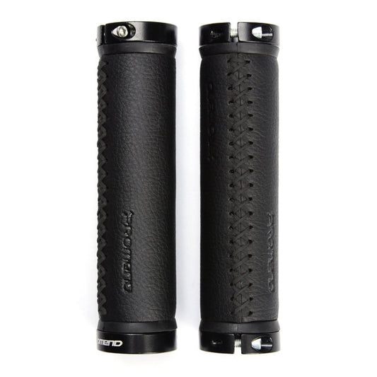 PROMEND GR-501 1 Pair Microfiber Leather Mountain Bicycle Grips Cover(Black Black) - Bicycle Grips by PROMEND | Online Shopping UK | buy2fix