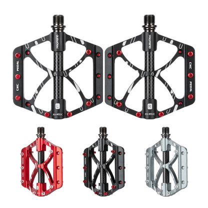 PROMEND PD-M52C 1 Pair Bicycle Aluminum Alloy + Carbon Fiber Tube Bearing Pedals (Red) - Pedals by PROMEND | Online Shopping UK | buy2fix