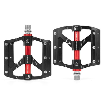 PROMEND PD-M88 1 Pair Mountain Bicycle Aluminum Alloy 3-Bearings Pedals (Black) - Pedals by PROMEND | Online Shopping UK | buy2fix