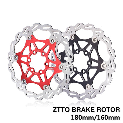 ZTTO Mountain Bike Disc Brake Disc Six Nail 180mm(Black) - Outdoor & Sports by ZTTO | Online Shopping UK | buy2fix