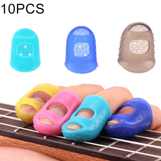 10 PCS Guitar Ukulele Stringed Instrument Finger Protector Anti-pain Finger Cap in Random Color Delivery(Size: S) - Stringed Instruments by buy2fix | Online Shopping UK | buy2fix