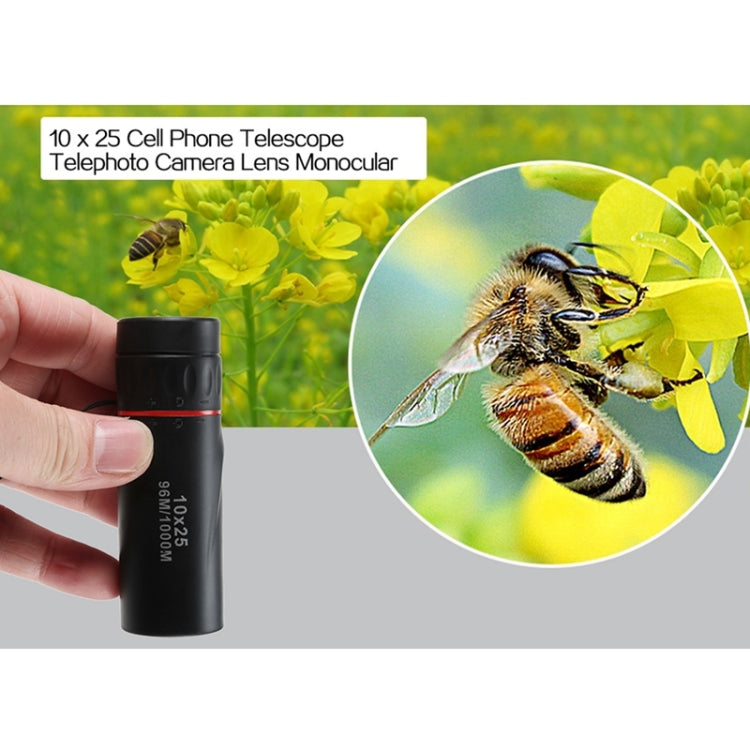 10*25 Portable Professional High Times High Definition Dual Focus Zoom Monocular Pocket Telescope, Size: 9.2*3cm - Monocular Binoculars by Zoom | Online Shopping UK | buy2fix