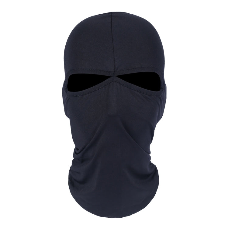 Balaclava Style Unisex Elastic Lycra Dual Holes Biking Head Mask(Black) - Protective Helmet & Masks by buy2fix | Online Shopping UK | buy2fix