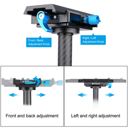 PULUZ 38.5-61cm Carbon Fibre Handheld Stabilizer for DSLR & DV Digital Video & Cameras, Load Range: 0.5-3kg(Black) - Camera Accessories by PULUZ | Online Shopping UK | buy2fix