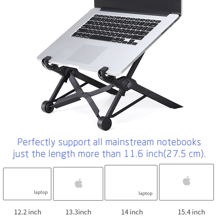 NEXSTAND Portable Adjustable Foldable Desk Holder Stand for Laptop / Notebook, Suitable for: More than 11.6 inch(Black) - Computer & Networking by buy2fix | Online Shopping UK | buy2fix