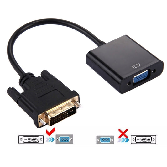 DVI-D 24+1 Pin Man to VGA 15 Pin HDTV Adapter Converter(Black) -  by buy2fix | Online Shopping UK | buy2fix