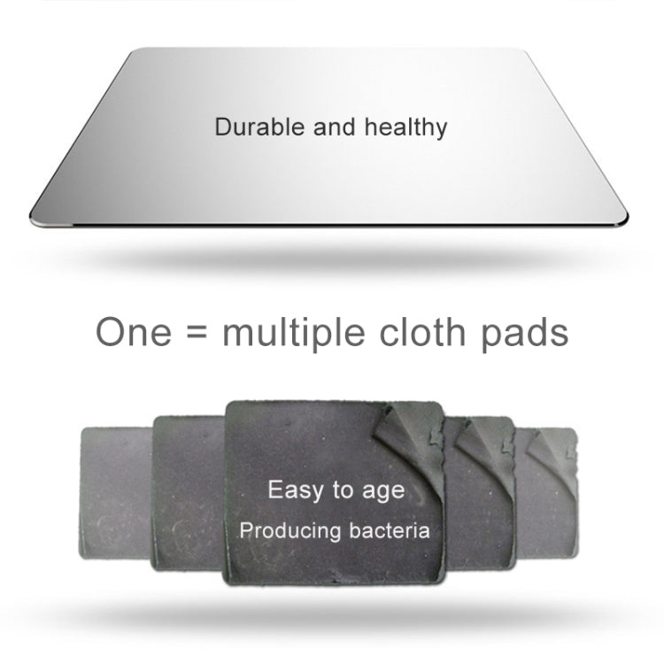 Aluminum Alloy Double-sided Non-slip Mat Desk Mouse Pad, Size : M(Silver) - Mouse Pads by buy2fix | Online Shopping UK | buy2fix