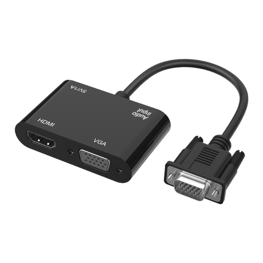 Onten 5138HV 1080P VGA to HDMI + VGA Adapter with Audio - Adapter by Onten | Online Shopping UK | buy2fix