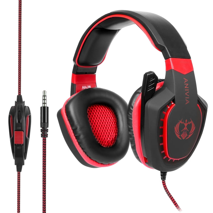 SADES AH-28 3.5mm Plug Wire-controlled Noise Reduction E-sports Gaming Headset with Retractable Microphone, Cable Length: 2m(Black Red) - Multimedia Headset by SADES | Online Shopping UK | buy2fix