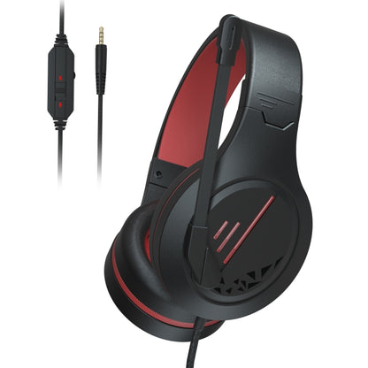 SADES MH601 3.5mm Plug Wire-controlled Noise Reduction E-sports Gaming Headset with Retractable Microphone, Cable Length: 2.2m(Black Red) - Multimedia Headset by SADES | Online Shopping UK | buy2fix