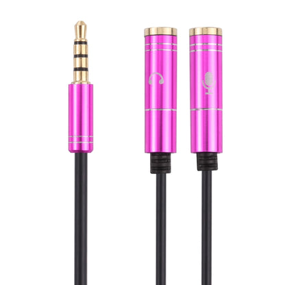 2 x 3.5mm Female to 3.5mm Male Adapter Cable(Rose Red) - Aux Cable by buy2fix | Online Shopping UK | buy2fix