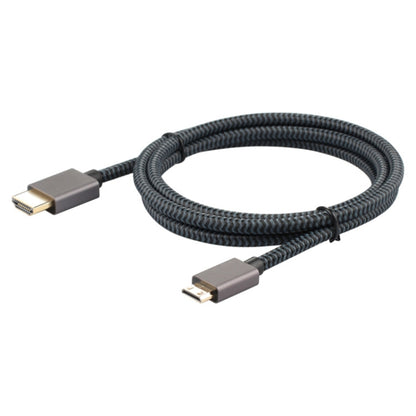 ULT-unite Gold-plated Head HDMI 2.0 Male to Mini HDMI Male Nylon Braided Cable, Cable Length: 2m (Black) - Cable by ult-unite | Online Shopping UK | buy2fix