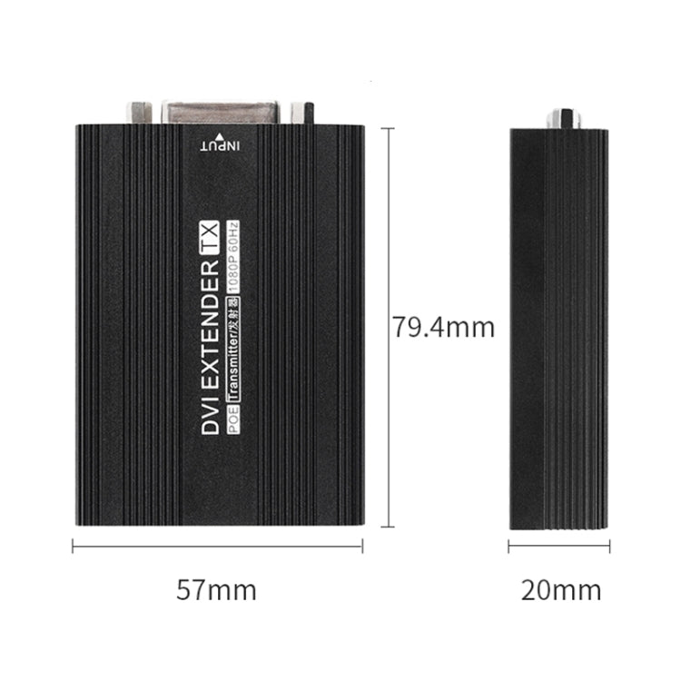 Measy DVI1815 DVI Extender Transmitter and Receiver Converter, POE Single Power Supply, Transmission Distance: 150m(EU Plug) -  by Measy | Online Shopping UK | buy2fix