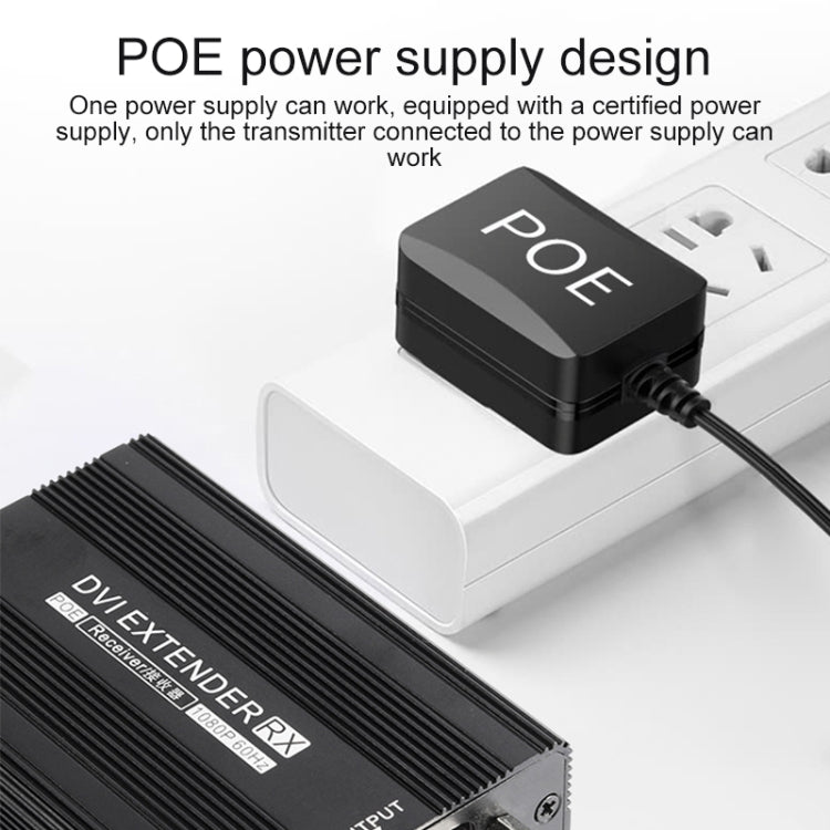 Measy DVI1815 DVI Extender Transmitter and Receiver Converter, POE Single Power Supply, Transmission Distance: 150m(UK Plug) -  by Measy | Online Shopping UK | buy2fix