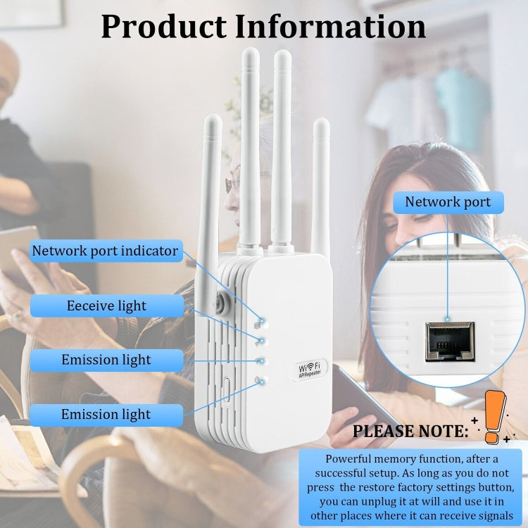 ZX-R08 300Mbps 2.4G WiFi Repeater Signal Amplifier, US Plug - Wireless Routers by buy2fix | Online Shopping UK | buy2fix