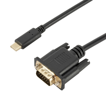 TC026 1.8m 1080P USB-C / Type-C Male to VGA Male Adapter Cable - Adapter by buy2fix | Online Shopping UK | buy2fix