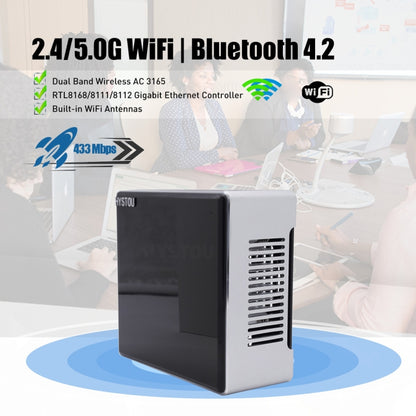 HYSTOU M5 Windows 7/8/10 / WES7/10/Linux System Mini PC, Intel Core i7-1065G7 Quad Core 8 Threads up to 3.9GHz, 32GB RAM+1TB SSD+1TB HDD, EU Plug - Windows Mini PCs by buy2fix | Online Shopping UK | buy2fix