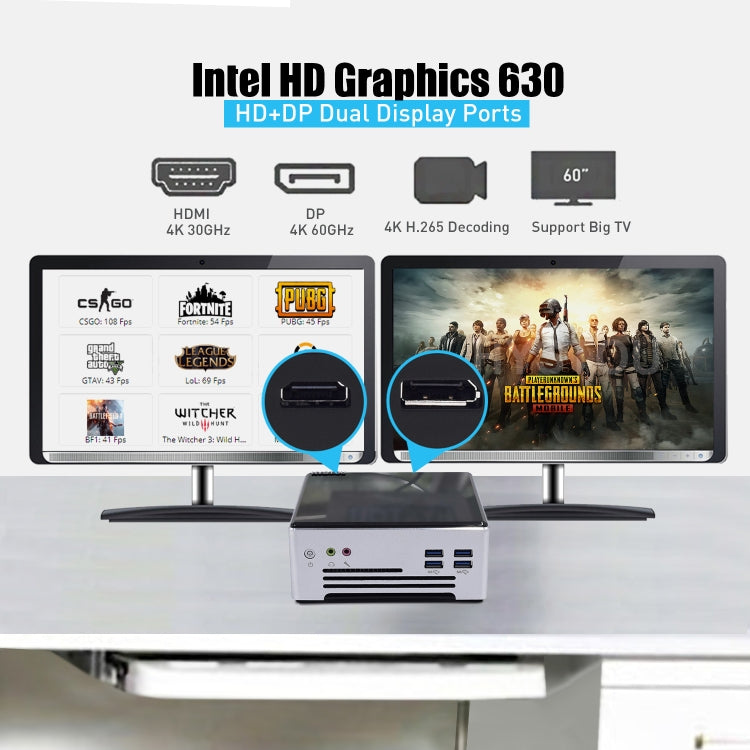 HYSTOU M5 Windows 7/8/10 / WES7/10/Linux System Mini PC, Intel Core i7-1065G7 Quad Core 8 Threads up to 3.9GHz, 32GB RAM+1TB SSD+1TB HDD, UK Plug - Windows Mini PCs by buy2fix | Online Shopping UK | buy2fix