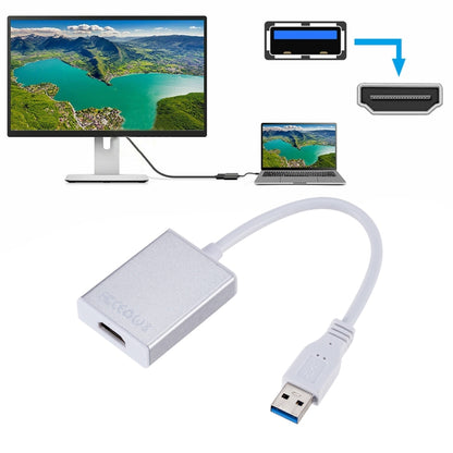 External Graphics Card Converter Cable USB3.0 to HDMI(Silver) - Converter by buy2fix | Online Shopping UK | buy2fix