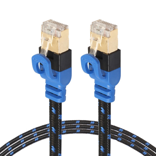 REXLIS CAT7-2 Gold-plated CAT7 Flat Ethernet 10 Gigabit Two-color Braided Network LAN Cable for Modem Router LAN Network, with Shielded RJ45 Connectors, Length: 5m - Lan Cable and Tools by REXLIS | Online Shopping UK | buy2fix
