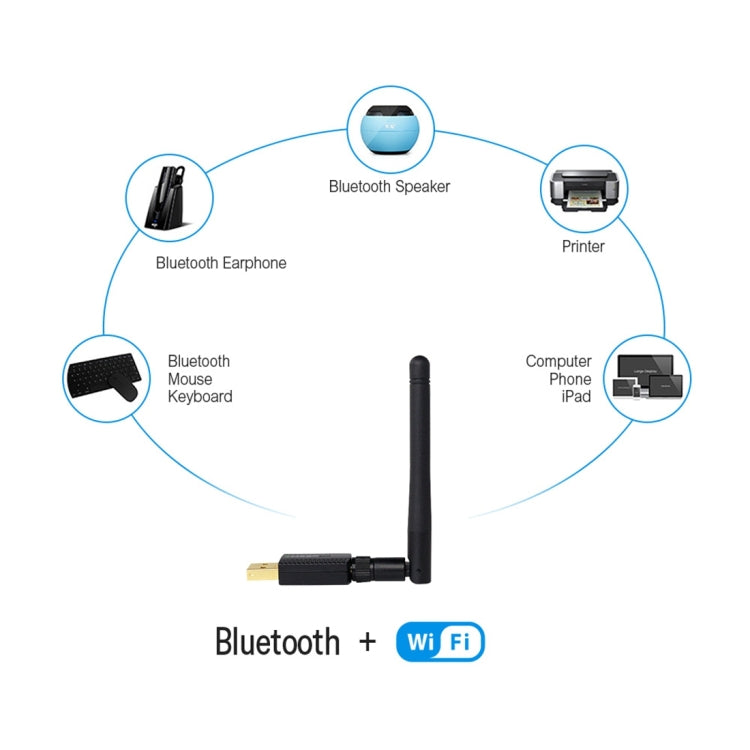 EDUP EP-AC1661 2 in 1 Bluetooth 4.2 + Dual Band 11AC 600Mbps High Speed Wireless USB Adapter WiFi Receiver -  by EDUP | Online Shopping UK | buy2fix