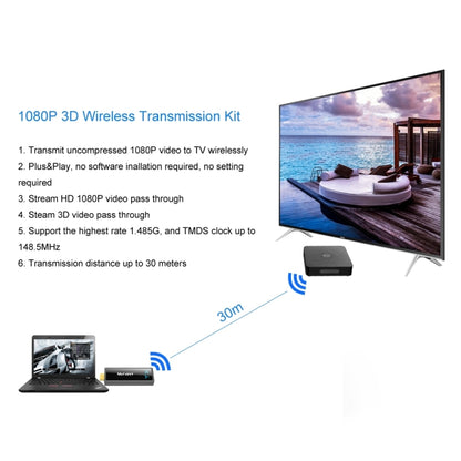 Measy W2H Mini2 60GHz Full HD 1080P Wireless 3D Transmission Kit, Transmission Distance: 30m, UK Plug - Set Top Box & Accessories by Measy | Online Shopping UK | buy2fix