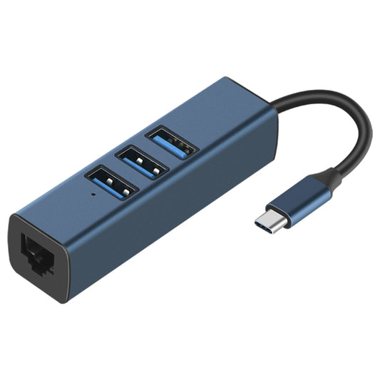 RDS 6307-3 USB-C / Type-C to USB3.0 + Dual USB2.0 + RJ45 4 in 1 HUB Adapter - USB HUB by buy2fix | Online Shopping UK | buy2fix