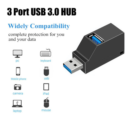 Portable Mini 2 x USB 2.0 + 1 x USB 3.0 HUB with Lanyard - Computer & Networking by buy2fix | Online Shopping UK | buy2fix