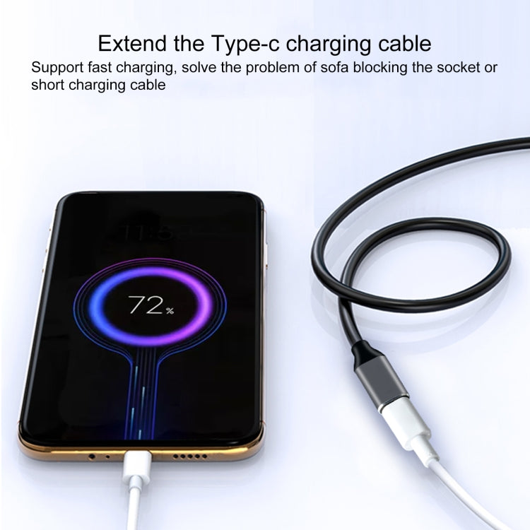 USB-C / Type-C Male to USB-C / Type-C Female Adapter Cable, Cable Length: 25cm - Computer & Networking by buy2fix | Online Shopping UK | buy2fix