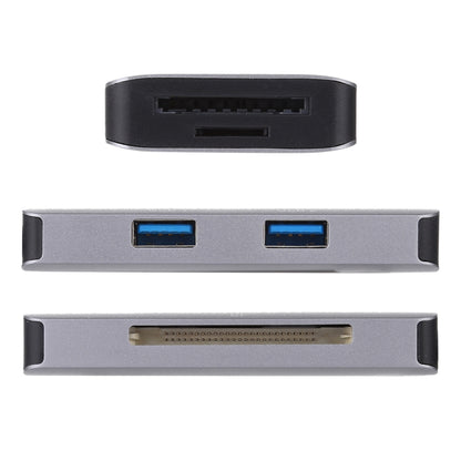 5 In 1 Dual USB 3.0 + CF + TF + SD Multi-function USB 3.0 Card Reader -  by buy2fix | Online Shopping UK | buy2fix