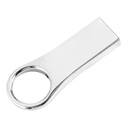 eekoo 64GB USB 2.0 Waterproof Shockproof Metal Ring Shape U Disk Flash Memory Card (Silver) - USB Flash Drives by eekoo | Online Shopping UK | buy2fix
